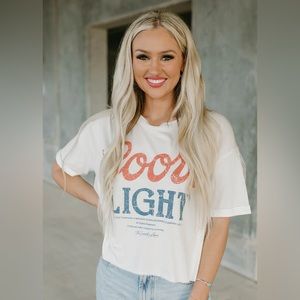 The Laundry Room Coors Light Cropped Tee - NWOT